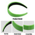 thumbnail image 4 of Unique Bargains Faux Leather Headband Hairband for Women 1.6 Inch Wide 1 Pcs Green, 4 of 7