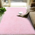 thumbnail image 2 of Noahas Fluffy Soft Kids Room Baby Nursery Rug, Anti-Skid Large Shaggy Area Rug, 4' x 6', Pink, 2 of 7