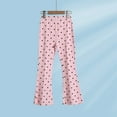 thumbnail image 2 of Ruyang Girls Polka Dot Flare Leggings Kids Cute Slim Pants Thin Cotton High Waist Bell Bottoms Soft Stretchy Trousers, 2 of 5