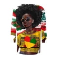thumbnail image 5 of Xdegoge Clearance Today Womens 4th of July Tshirt Crewneck Womens Tops 3/4 Length Sleeves American Shirts Graphic Tops 90S Outfits Plus Size 3/4 Sleeve Summer Tops LiquidacióN De Ropa 1 Dollar, 5 of 5