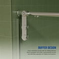 thumbnail image 4 of 56"-60"W x 70"H Frameless Shower Door, Sliding Shower Door, Premium 5/16"(8mm) Thick Tempered Glass Shower Enclosure with Towel Bar ,Double Side Easy Clean Coat,Brushed Nickel Finished With Buffer, 4 of 16