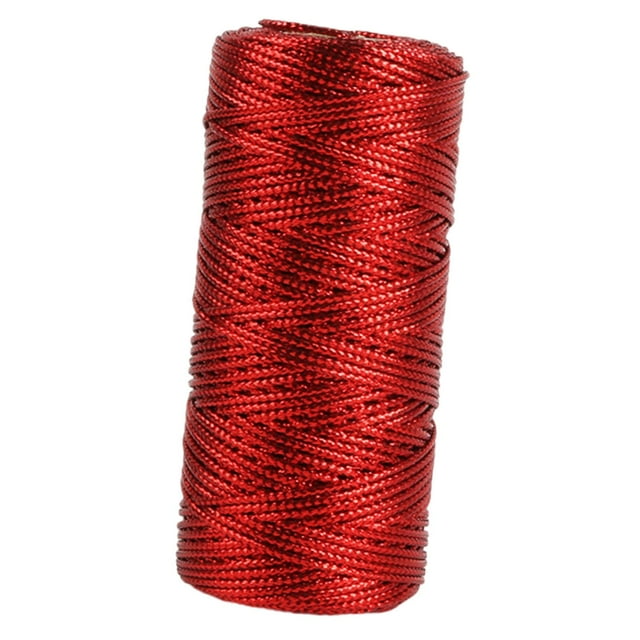 Cuerda de envolver de 1,5 mm y 100 m de durabilidad premium, accesorios decorativos para Rojo
