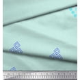 thumbnail image 2 of Soimoi Green Cotton Duck Fabric Aztec Geometric Print Fabric by Yard 56 Inch Wide, 2 of 3