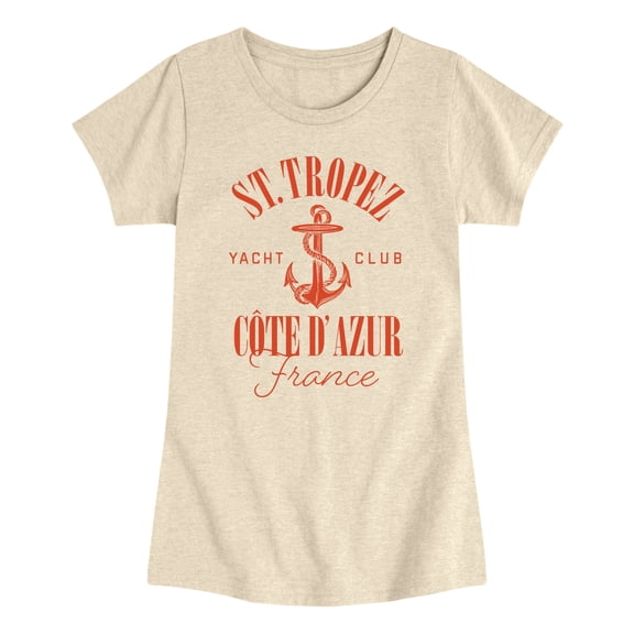 Instant Message - St. Tropez Yacht Club - Youth Girls Fitted Short Sleeve T-Shirt