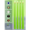 thumbnail image 3 of 12 Pack Tall Taper Candles - 14 Inch Lime Dripless, Unscented Dinner Candle - Paraffin Wax with Cotton Wicks - 12 Hour Burn Time, 3 of 8