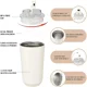 thumbnail image 5 of Termo de 320 ml, taza para café con leche, botella de agua con aislamiento para coche, termo de acero inoxidable para viaje, hervidor para beber, 5 of 5