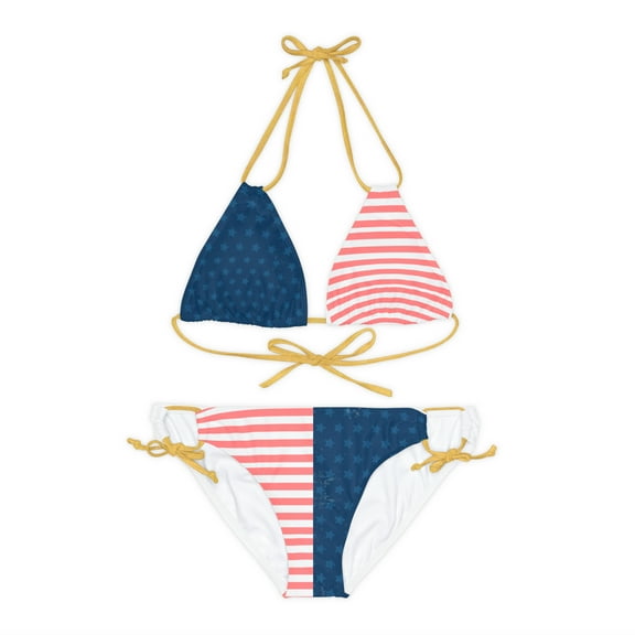 Strappy Bikini Set (AOP) 4TH OF JULY