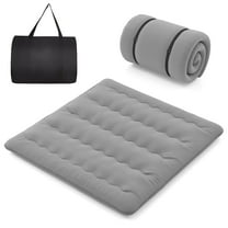 Costway King Futon Mattress Japanese Floor Pad Washable Cover Carry Bag Gray