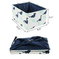 thumbnail image 5 of PiccoCasa Home Dual Handles Foldable Storage Bin Clothes Basket Box Container, Small, Navy Blue Dinosaur, 5 of 6