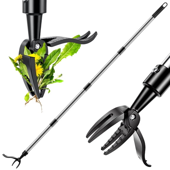 OHHANI Weed Puller Tool, 4-Section Adjustable Length, Detachable, Portable, Suitable for Gardens Lawns and Flower Beds