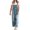 Blue, variant on Sleeveless Women Denim Overalls Casual Straight Leg Jeans Jumpsuit