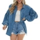 thumbnail image 2 of Womens casual chaqueta puff manga suave piel amigable transpirable color puro puff manga chaqueta para mujeres al aire libre interior azul S, 2 of 6