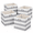 Gray/White-13"x13"x13", variant on 13"x15"x13" Blue/White Stripe Linen Storage Cubes, Pack of 4 for Home Organizing