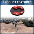 thumbnail image 3 of Unique Bargains Motorcycle Side Stand Plate Pad Motorbike Kickstand Pad with Wrench Aluminum Alloy Red 1 Set, 3 of 7