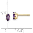 thumbnail image 4 of 14k Yellow Gold 6x3.2mm Marquise Amethyst earring - 6mm, 4 of 5