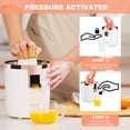 thumbnail image 4 of Evoloop Electric Citrus Juicer 150 W 12 fl oz 2-Speed Electric Juicer, Matt White (2 Count), 4 of 6