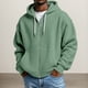 thumbnail image 1 of MHFRRA Sudadera de Punto con Capucha y Cremallera, Informal, Suave, Cálida y con Forro, con Bolsillos Delanteros para Mayor Comodidad En Otoño E Invierno Verde, 1 of 3