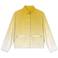 thumbnail image 4 of Jackets for Women Winter Coat Jackets Flannel Stand Collar Jacket(Aesthetic Golden Yellow And White Gradient,Size:S-4XL), 4 of 7