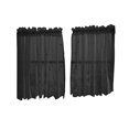 thumbnail image 2 of Kitchen Curtains Or Valance for Bathroom Short Coffee Curtain Curtains , Black-2 Tiers-74x61cm, 2 of 8
