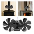 thumbnail image 1 of Ventilador de estufa 6 Ventilador de chimenea silencioso con calefacción Ventilador de estufa de distribución de calor para estufas de perfecl Ventilador de estufa de calor, 1 of 8