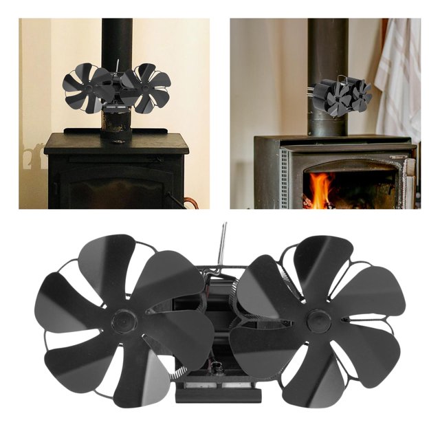 Ventilador de estufa 6 Ventilador de chimenea silencioso con calefacción Ventilador de estufa de distribución de calor para estufas de perfecl Ventilador de estufa de calor