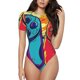thumbnail image 1 of Balery Gaming Body de cuello redondo de manga corta para mujer Tops de manga corta Tops básicos-Medium, 1 of 7