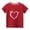 Red-J, variant on Penkiiy Toddler Kids Boys Girls Fashion Cute Solid Color Round Neck Valentine's Day Heart Print Short Sleeve Top 7-8 Years Pink