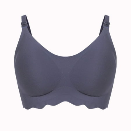 Bcresic Women Free Pumping Bra  Adjustable Breast-Pumps Holding and Nursing Bras Maternity Bralette for Breastfeeding Pregnancy Underwear for Mother Clearance Deals Blue X-Large