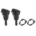 thumbnail image 1 of Front Windshield Wiper Nozzles for Mitsubishi Eclipse Galant with Gaskets - Pack of 2 Black, 1 of 1