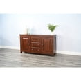 thumbnail image 4 of Sunny Designs Tuscany 66" Farmhouse Wood Buffet in Medium Brown, 4 of 5
