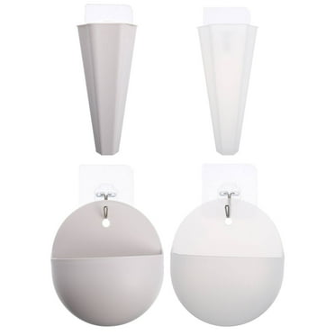 Sexagesimo YARDWE Wall Planter 4pcs Wall Adhesive Flower Pot Plastic Mounted Plant Holder