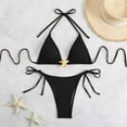 thumbnail image 4 of Efsteb Trendy Bikini Sets for Women Women Two Piece Swimsuit String Bikini Set 2 Piece Swimsuits Fashion Beach Bathing Suit (Black,M), 4 of 8