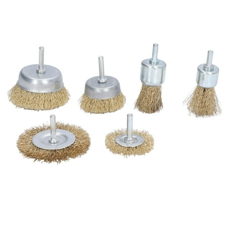 

Wheel Cup Brush Set Stainless+Steel Brass Wires Wheels Brushes For Burrs