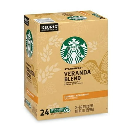 2X - Starbucks Veranda Blend Coffee K-Cups Pack, 24/Box
