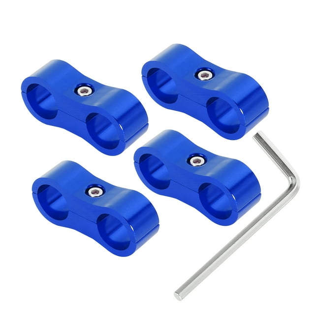 Unique Bargains 4pcs Hose Separator Clamp Fitting Adapter with Wrench for Car Aluminum Alloy