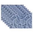 thumbnail image 1 of Individuales DII Paisley para Exterior Resistentes al Agua Juego de 6, 1 of 3