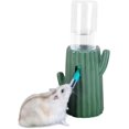 thumbnail image 1 of Botella de agua a prueba de fugas de cactus, tazón de cerámica para alimentos, soporte universal para botellas de agua, soporte para conejos, hámsteres, cobayas y otros animales pequeños., 1 of 5