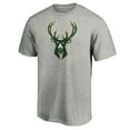 thumbnail image 2 of Men's Giannis Antetokounmpo Heathered Gray Milwaukee Bucks Playmaker Name & Number Team T-Shirt, 2 of 3
