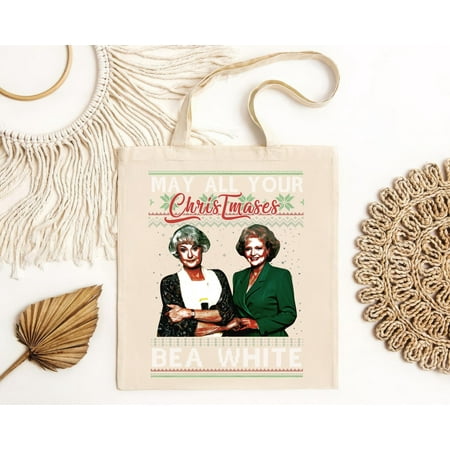 vintage May All Your Christmases Bea White Golden Girls Tote Bag  Betty White Bag  The Golden Girls Bag  Christmas Bag-TH22949