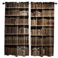 thumbnail image 2 of Bookshelf Wall Textbook Curtains For Living Room Bedroom Window Treatment Home Decoration Drapes Kitchen Curtain, 2 of 6