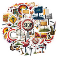 thumbnail image 3 of retro Road Sign Stickers Stickers, Waterproof Road Sign Stickers Sticker for Water Bottle Laptop Phone Cases Planner Skateboard Luggage Helmet Party Favor Decor, Ideal for Adults Teens Teacher Rewards, 3 of 9