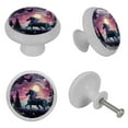 thumbnail image 4 of Unicorn Fluorescent Drawer Pulls: Round 4-Pack of Glow-in-the-Dark Knobs - Suitable for Cabinets, Wardrobes, Dressers Furniture Decor - Includes Screws - Dresser Knobs, 4 of 6
