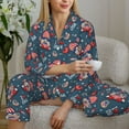 thumbnail image 6 of Fotbe Gnome Love USA Pattern Long Sleeve Pajama Set for Women,Sleepwear Set,2-piece Loungewear Set,Soft PJs Comfy Nightwear with Pockets -Medium, 6 of 7