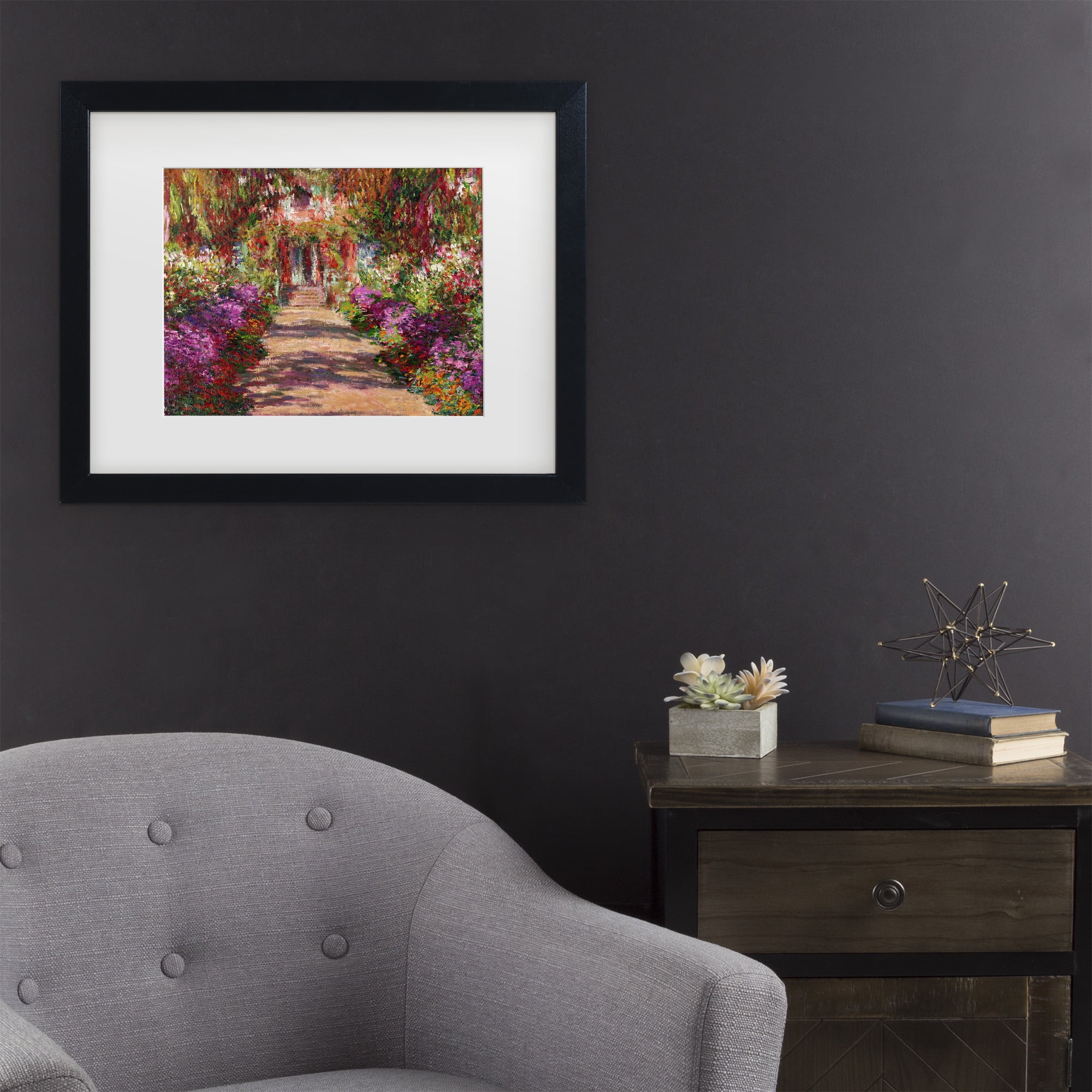 Trademark Fine Art 'A Pathway in Monet's Garden' Canvas Art by Claude Monet