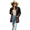 thumbnail image 2 of SCRAWLGOD Cherry Blossom Womens Cardigans with Pockets Lightweight Sweaters for Women Long Sleeve Fall Cardigan for Women Trendy Size M Casual Activewear Women Jacket, 2 of 7