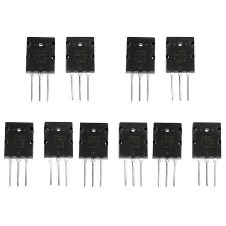 5 Pair Black 2SA1943 2SC5200 High Power Matched Audio Transistor, 2SC5200 transistor, Audio Transistor