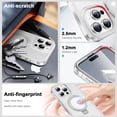 thumbnail image 5 of Ancove for iPhone 15 Pro Max Case with Invisible Magnetic Stand, Compatible with Mag-Safe Military-Grade Protection with Built-in Screen Protector, Shockproof Phone Case for Women Men,Clear, 5 of 6