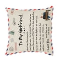thumbnail image 2 of Naiovety Funda de almohada de piel de melocotón con letras de 45x45cm, diseño personalizado, funda de almohada decorativa, funda de cojín para el Decoración del hogar a la novia Naiovety HA002997-09, 2 of 6