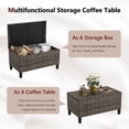 thumbnail image 6 of MRUAKA Outdoor Patio Furniture Sets, 5 Pieces Outdoor Conversation Set with Swivel Chairs, Wicker Rattan Outdoor Sectional Sofa Set with Storage Table, for Garden,Poolside,Backyard, Gray, 6 of 9
