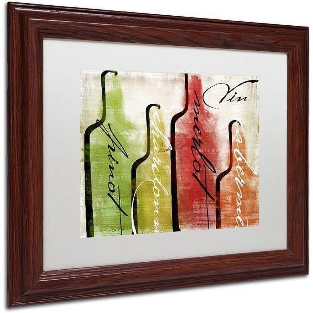 Trademark Fine Art "Wine Tasting I" Canvas Art by Color Bakery White Matte, Wood Frame